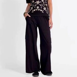 Black Johhny Was 100% cotton knit cargo pants Size S